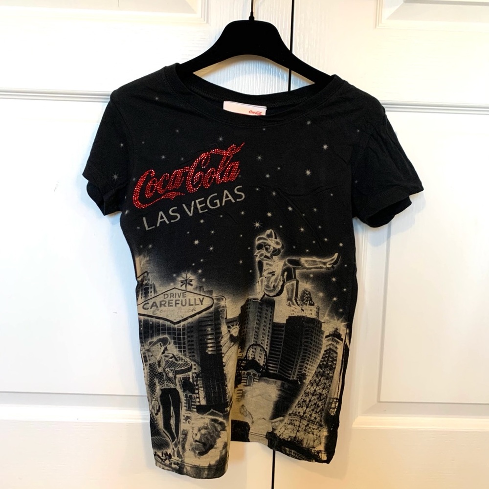 Coca Cola Vegas Rhinestone Top size S